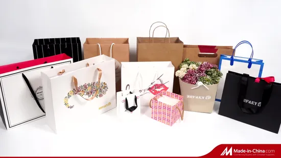 재활용 여성용 캐리어 화이트/브라운/블랙/그린/아트/크래프트/코팅지 쇼핑백 (의류/선물용)