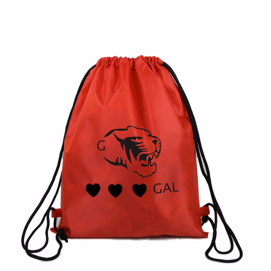 도매 저렴한 폴리에스터 맞춤형 프로모션 끈 자루 팩 가방