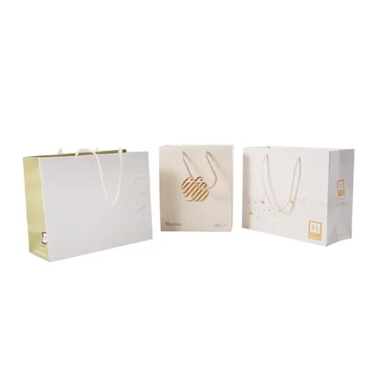 방수 코팅 절묘한 디자인 맞춤형 고급 사각형 종이 가방