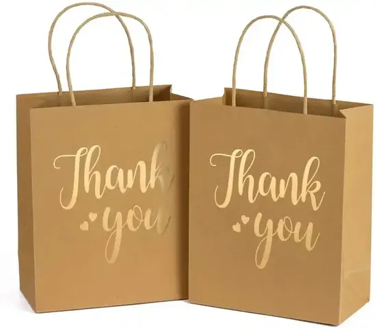 트위스트 핸들이 달린 재활용 가능한 맞춤 인쇄 크래프트지 쇼핑백