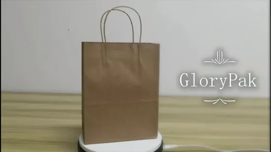 도매 트위스트 핸들 크래프트 쇼핑 포장 종이 봉지